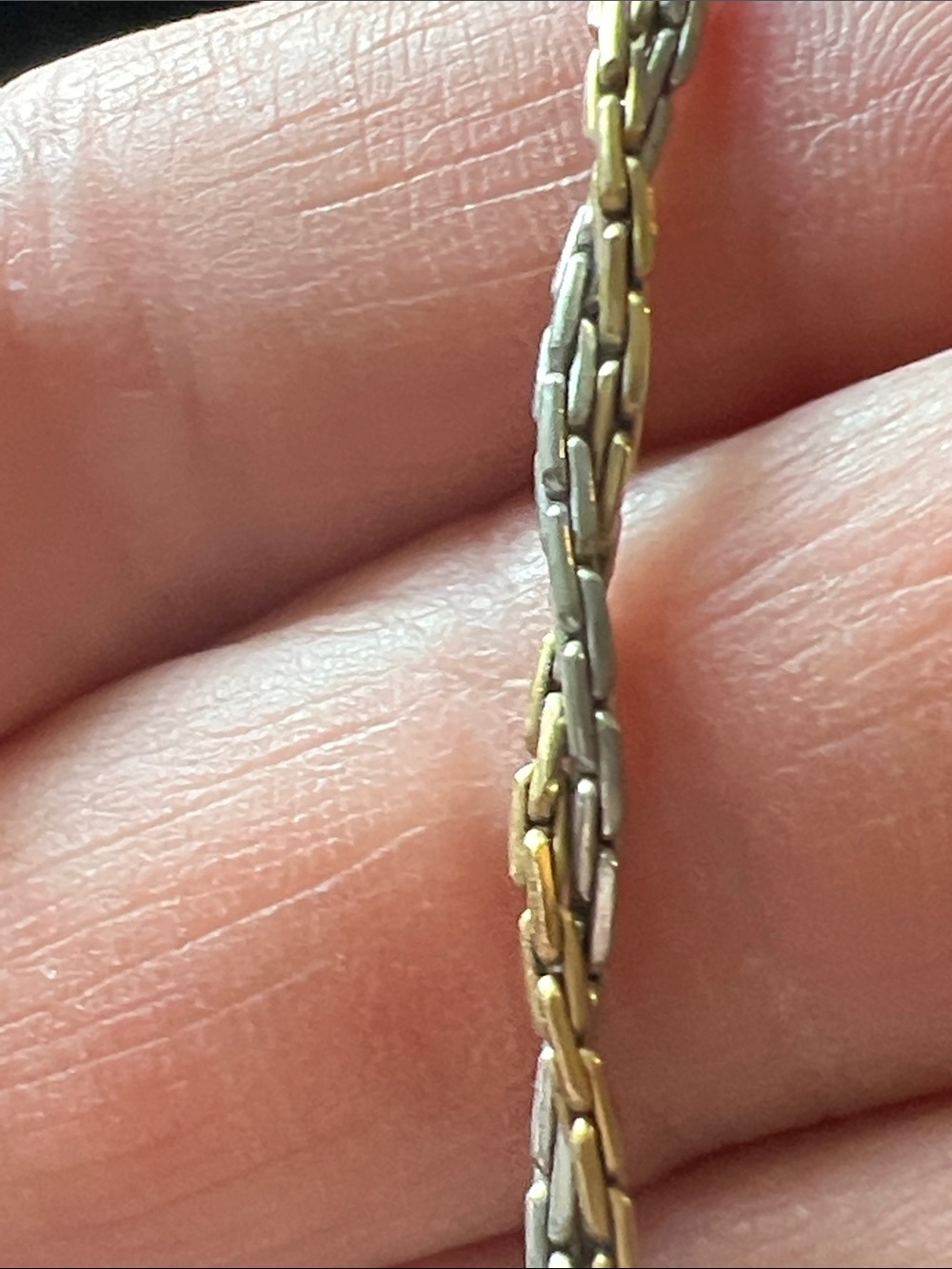 Vintage Winard 12k gold filled twisted gold & silver necklace & bracelet set